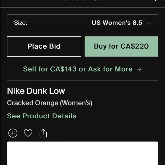 Nike Dunk Low Cracked Orange 8.5 Women’s - Picture 3 of 3